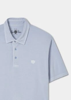 Fritton Pique Polo Shirt In Light Blue -AlanPaine Shop ls2008 fritton mens pique polo shirt light blue 2
