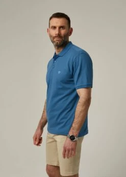 Fritton Pique Polo Shirt In Mid Blue -AlanPaine Shop ls2008 fritton mens pique polo shirt mid blue 2 a55bbf2f c910 4d8a beaa 0bff15cf1a99
