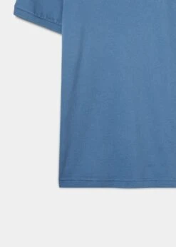 Fritton Pique Polo Shirt In Mid Blue -AlanPaine Shop ls2008 fritton mens pique polo shirt mid blue 3