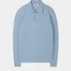 Reed Long Sleeve Polo In Light Blue. -AlanPaine Shop ls2304 reed long sleeve polo light blue