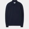 Reed Long Sleeve Polo In Navy