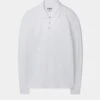 Reed Long Sleeve Polo In White 2 Reed Long Sleeve Polo In White -AlanPaine Shop ls2304 reed long sleeve polo white