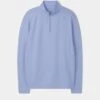 Rainford Performance 1/4 Zip Mock Neck In Light Blue -AlanPaine Shop ls2403 rainford long sleeve mock neck light blue
