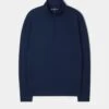 Rainford Performance 1/4 Zip Mock Neck In Navy -AlanPaine Shop ls2403 rainford long sleeve mock neck navy