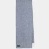 Kinross Cashmere Herringbone Scarf In Silver 1 Kinross Cashmere Herringbone Scarf In Silver -AlanPaine Shop mens cashmere herringbone scarf silver 1
