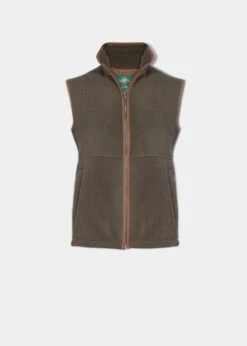 Aylsham Men's Fleece Gilet In Green - Regular Fit