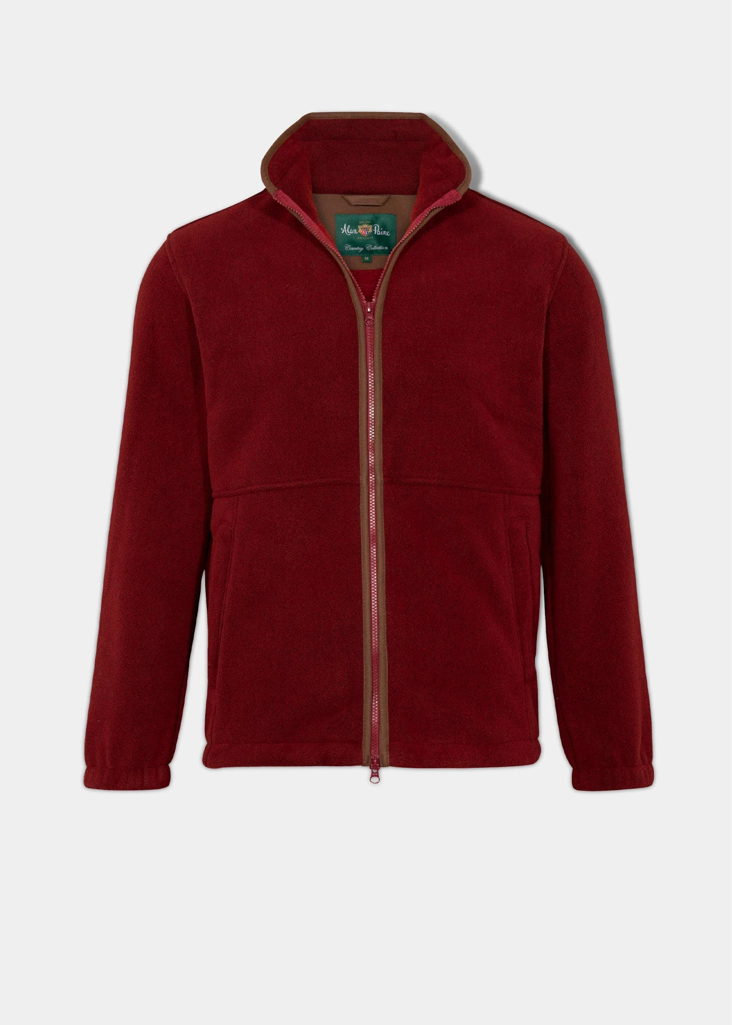 Aylsham Men's Fleece Jacket In Bloodstone - Regular Fit 3 Aylsham Men's Fleece Jacket In Bloodstone - Regular Fit