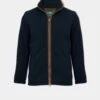 Aylsham Men's Fleece Windblock In Dark Navy - Regular Fit -AlanPaine Shop mens fleece windblock dark navy