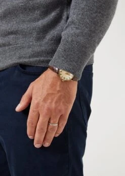 Brisbane Geelong Wool Jumper In Derby - Regular Fit -AlanPaine Shop mens geelong wool jumper derby 4