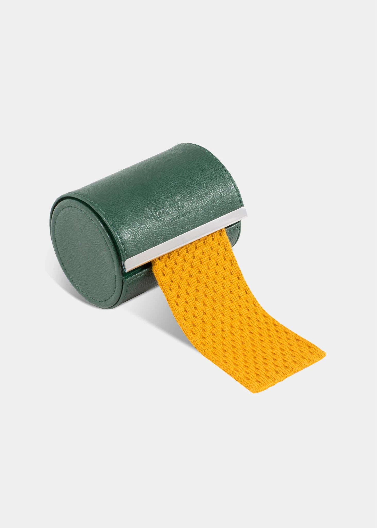 Men's Knitted Wool Tie In Gold 3 Men's Knitted Wool Tie In Gold