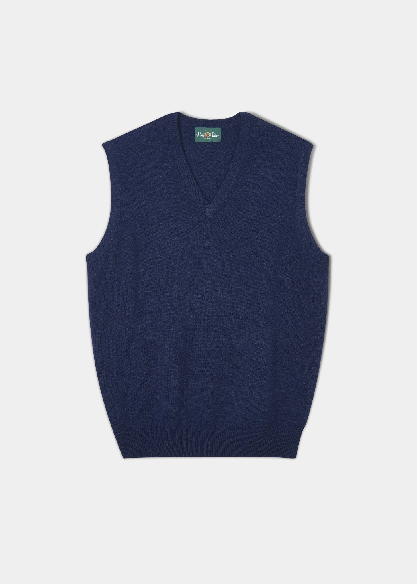 Norfolk Lambswool Slipover In Indigo - Classic Fit 3 Norfolk Lambswool Slipover In Indigo - Classic Fit