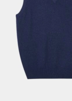 Norfolk Lambswool Slipover In Indigo - Classic Fit 7 Norfolk Lambswool Slipover In Indigo - Classic Fit -AlanPaine Shop mens norfolk lambswool slipover indigo 3
