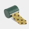 Ripon Silk Country Tie In Gold - Wild Boar Design -AlanPaine Shop mens ripon silk country tie wild boar design gold