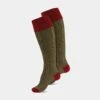 Men's Shooting Socks - Red & Olive -AlanPaine Shop mens shooting socks red olive