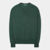 Millbreck Merino Wool Jumper In Hunter - Regular Fit -AlanPaine Shop millbreck mens merino jumper hunter 1