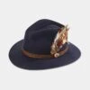 Richmond Ladies Felt Hat With Feather In Navy -AlanPaine Shop richmond ladies felt hat with feather navy
