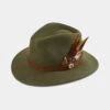 Richmond Ladies Felt Hat With Feather In Olive -AlanPaine Shop richmond ladies felt hat with feather olive