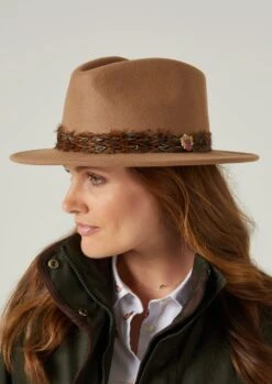 Richmond Ladies Fedora In Mink -AlanPaine Shop richmond ladies pheasant wrap fedora mink 2