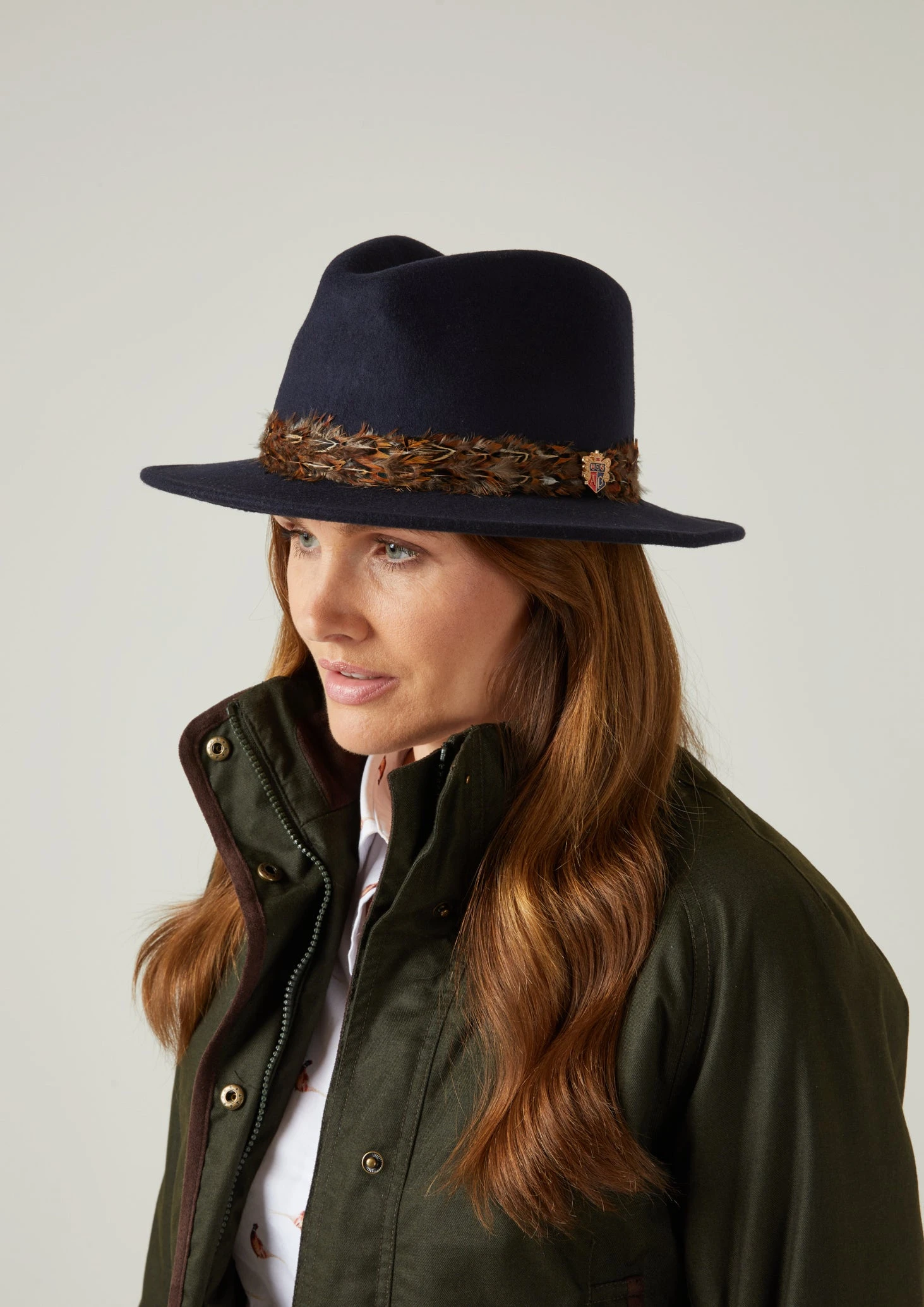 Richmond Ladies Fedora In Navy 5 Richmond Ladies Fedora In Navy - Image 3