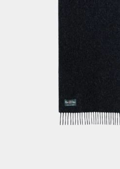 Risbury Men's Cashmere Plain Scarf In Charcoal -AlanPaine Shop risbury mens cashmere plain scarf charcoal 12