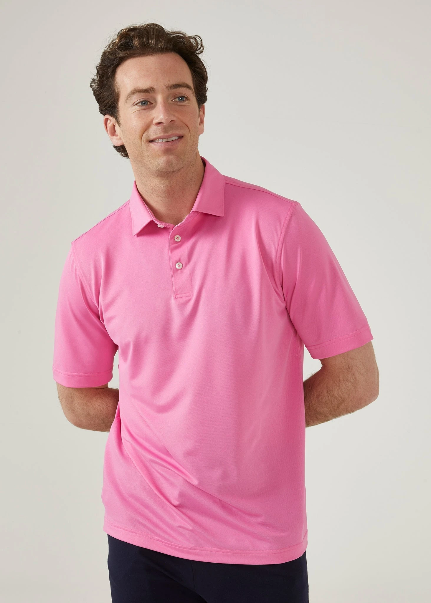 Rockbourne Performance Polo In Carnation - Sports Fit 4 Rockbourne Performance Polo In Carnation - Sports Fit - Image 2