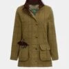 Rutland Ladies Tweed Waterproof Shooting Coat In Lichen -AlanPaine Shop rutland ladies tweed waterproof shooting coat lichen