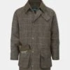 Rutland Men's Tweed Waterproof Shooting Coat In Fern - Regular Fit -AlanPaine Shop rutland mens tweed shooting coat fern 1