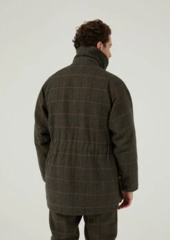 Rutland Men's Tweed Waterproof Shooting Coat In Fern - Regular Fit -AlanPaine Shop rutland mens tweed shooting coat fern 3