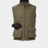 Rutland Men's Tweed Waistcoat In Dark Moss - Shooting Fit
