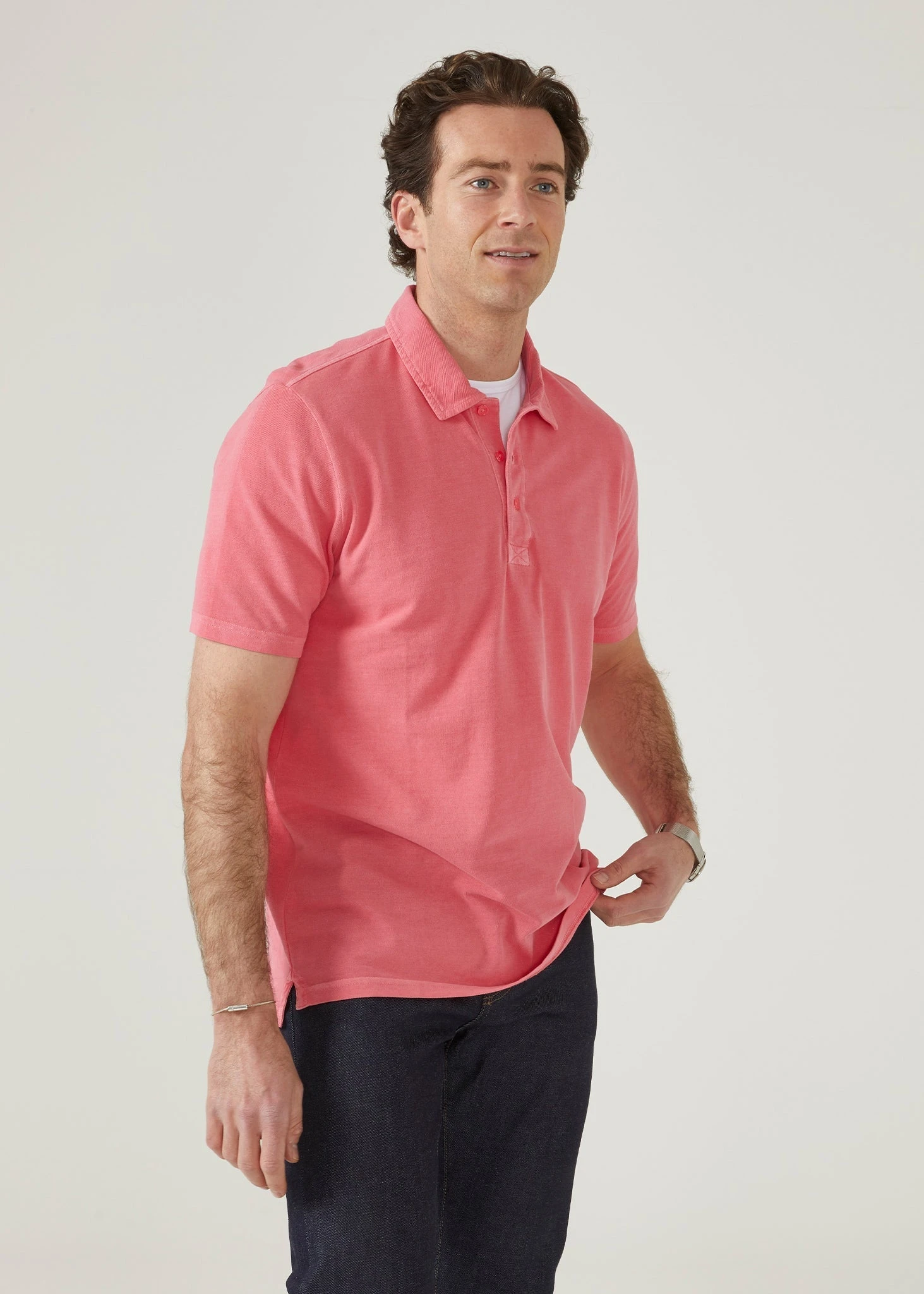 Weymouth Washed Effect Polo Shirt In Calypso 4 Weymouth Washed Effect Polo Shirt In Calypso - Image 2