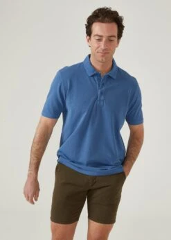 Weymouth Washed Effect Polo Shirt In Regatta -AlanPaine Shop weymouth short sleeve polo shirt regatta 2