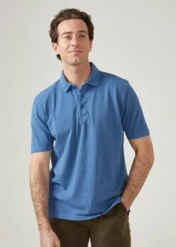 Weymouth Washed Effect Polo Shirt In Regatta -AlanPaine Shop weymouth short sleeve polo shirt regatta 3